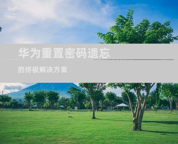 华为重置密码遗忘的终极解决方案