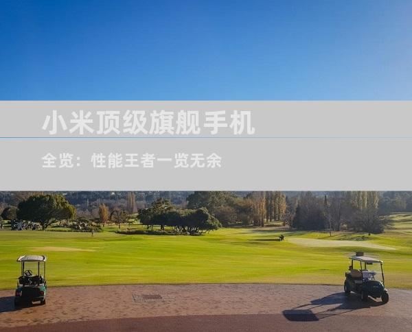 小米顶级旗舰手机全览：性能王者一览无余