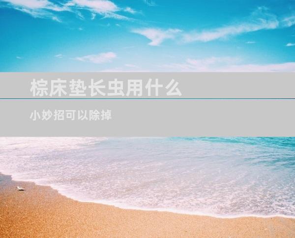 棕床垫长虫用什么小妙招可以除掉