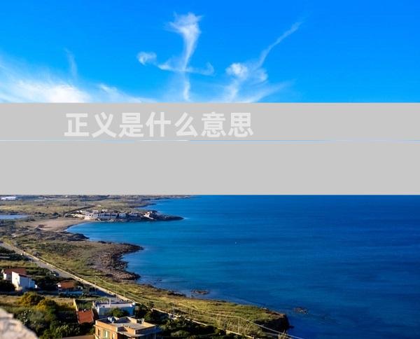 正义是什么意思