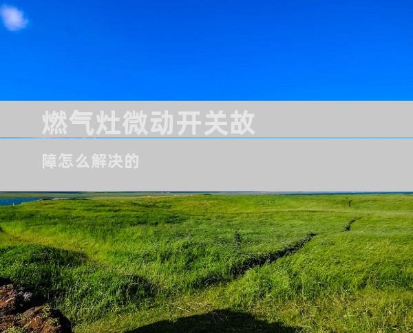 燃气灶微动开关故障怎么解决的