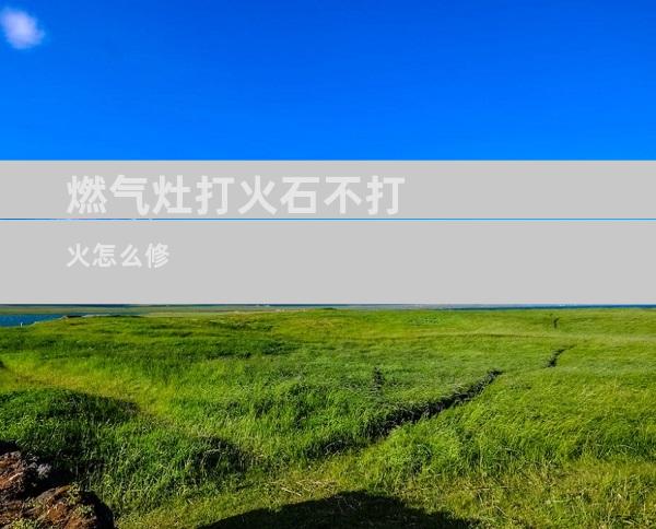 燃气灶打火石不打火怎么修