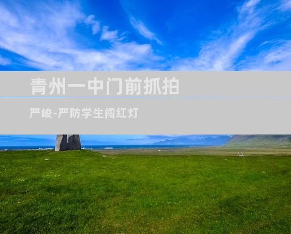 青州一中门前抓拍严峻-严防学生闯红灯